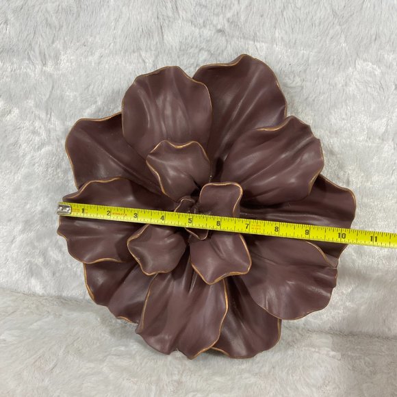 Glam Mauve/Gold Wall Flower Sculpture - Picture 4 of 5